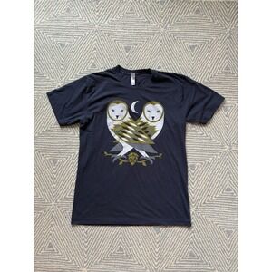 Owl Brewery Philadelphia Logo T-Shirt - American Apparel - Blue - Large
